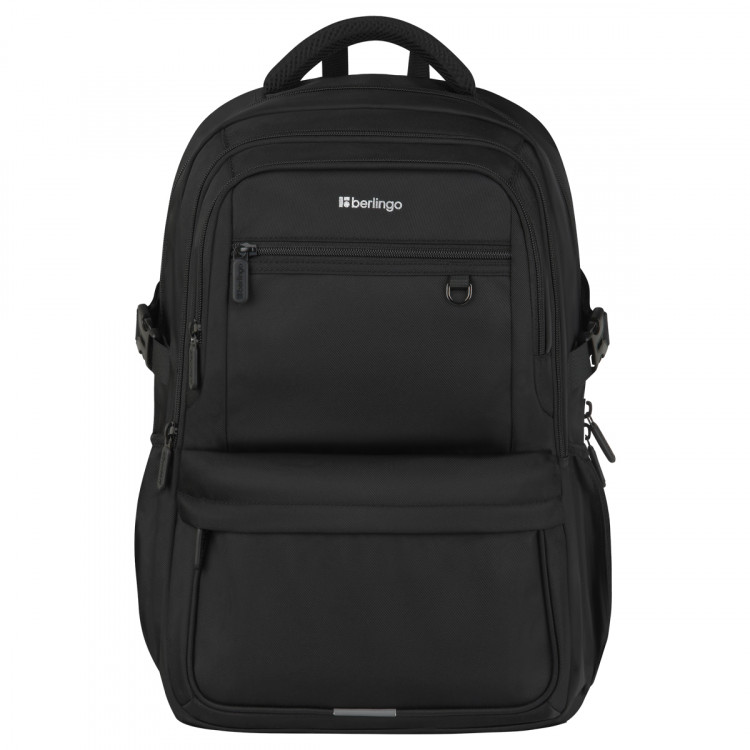 Рюкзак Berlingo City "Deep black" 45*31*14см, 2 отделения, 5 карманов, отделение для ноутбука, эргономичная спинка