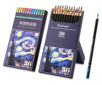 Карандаши цветные 36 цветов, акварельные, деревянные, заточенные.