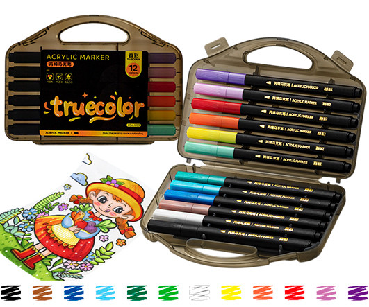 Маркеры акриловые 12 цв. "Truecolor"